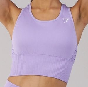 Gymshark energry seamless crop vest in Lilac (M)